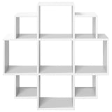 Wall Shelf White 90 x 25 x 90 cm Engineered Wood 8012172