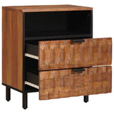 Bedside Cabinet Brown 50 x 33 x 62 cm Solid Mango Wood 4017910