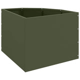 Corner Planter Olive green 45 x 45 x 35 cm Steel 883650