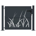 Garden Gate Anthracite 105x80 cm Steel Grass Design 153166
