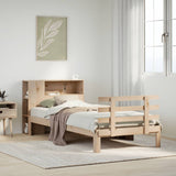 Bookcase Bed without Mattress 90x190 cm Single Solid Wood Pine 3322731