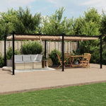 ZNTS Garden Gazebo with Retractable Roof Taupe 3x6 m Aluminium 3217063