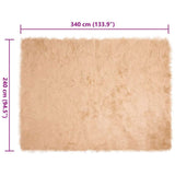 Faux Sheepskin Rug TAFALLA Beige 240 x 340 cm Polyester 42021486