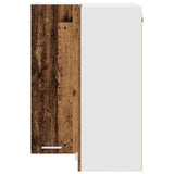 Hanging Cabinet with Storage Old Wood and White 57 x 57 x 80 cm 884296