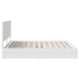 Storage Bed with Headboard White 180 x 200 cm Engineered Wood 3411180