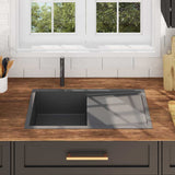 Handmade Kitchen Sink Black Stainless Steel 145086