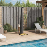 Outdoor Shower Black 55x60x224 cm Poly Rattan and Acacia Wood 368209