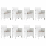 Garden Dining Set 9 pcs Light Grey Polypropylene 3378748