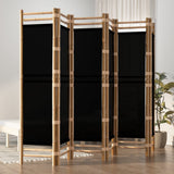 Folding 6-Panel Room Divider 240 cm Bamboo and Canvas 350630