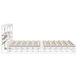 Bed Frame without Mattress White 120x200 cm Solid Wood Pine 3306493