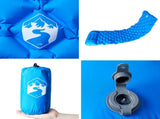 Inflating Camping Mattress with Pillow 1-Person Blue 4007110