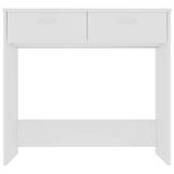 Desk White 80x40x75 cm Engineered Wood 801355