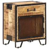 Bedside Cabinet 43x30x51 cm Solid Rough Mango Wood 285892