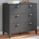 ZNTS Drawer Cabinet VIKEN Anthracite Grey Engineered Wood 374922