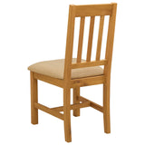 Dining Chair VENLO 2 pcs Solid Oak Wood Beige 45 x 53 x 92 cm 42039153