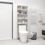 Washing Machine Cabinet High Gloss White 64x24x190 cm 808410