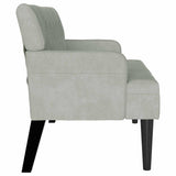 Chesterfield Bench Light Grey 112 x 65.5 x 75 cm Velvet 42019286