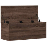 Storage Box Brown Oak 90x35x35 cm Engineered Wood 840687