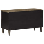 ZNTS TV Cabinet Black 80x33x46 cm Solid Wood Mango 4017809