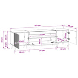 LED TV Cabinet High Gloss White Engineered Wood 896689