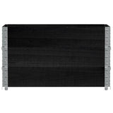 Pallet Collars 3 pcs Black 100x50 cm Solid Wood Pine 3295371