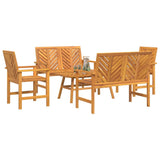 Garden Lounge Set Brown Solid Acacia wood 3154129