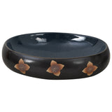 Countertop Basin Black and Blue Oval 59x40x15 cm Ceramic 155088