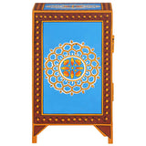 ZNTS Hand Painted Bedside Cabinet 40x30x50 cm Solid Mango Wood 321668