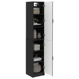 Cabinet Set 2 pcs Black Engineered Wood 3416953
