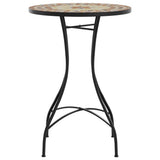 Mosaic Bistro Table Terracotta and White 50x70 cm Ceramic 4003402