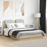 Bed Frame without Mattress Sonoma Oak 135x190 cm Double 3209956