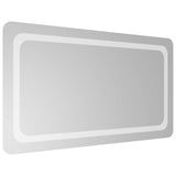 LED Bathroom Mirror Transparent 90 x 50 cm Tempered Glass 42045839