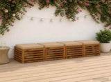 Seat Cushions SOEST 4 pcs 100% Polyester Sand 50 x 50 x 7 cm 944560