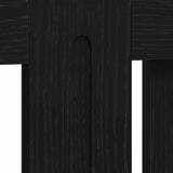 Radiator Cover Black Oak 112 x 19 x 81.5 cm Engineered Wood 884113