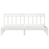 Bed Frame without Mattress White Super King Solid Wood 3100605