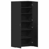 Shoe Cabinet with Door Black 80 x 35.5 x 180 cm Engineered wood 3333837