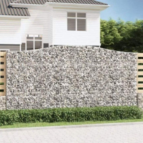 Arched Gabion Basket 400x30x200/220 cm Galvanised Iron 153410