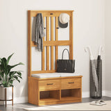 Hall Tree SANDNES 87x40x159.5cm Solid Wood Pine 4010490