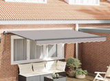 Retractable Awning Light Grey 350 x 200 cm Fabric 3329730