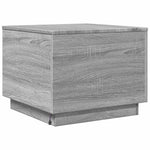 ZNTS Coffee Table with LED Lights Grey Sonoma 50x50x40 cm 839873