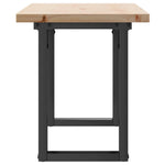 Coffee Table O-Frame 110x40x45.5 cm Solid Wood Pine and Steel 3282733
