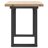 Coffee Table O-Frame 110x40x45.5 cm Solid Wood Pine and Steel 3282733