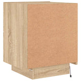 Bedside Cabinets with LED Lights 2 pcs Sonoma Oak Engineered Wood 836740