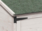 Garden Shed with Roof White 59.5 x 56 x 176.5 cm Solid Fir Wood 42033445