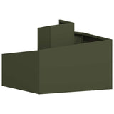 Garden Planter Olive Green 60 x 60 x 50 cm Cold-rolled Steel 873574