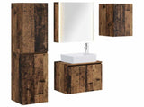 Bathroom Cabinet Set 5 pcs Old Wood 53 x 15.5 x 70 cm 3407333