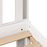 Bookcase Bed without Mattress White 180x200 cm Super King Solid Wood Pine 3322062