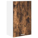 Hanging Cabinet with Door Smoked Oak and White 50 x 31 x 80 cm 884270
