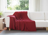 Throw Blankets 24 pcs Bordeaux Red 170 x 130 cm Fleece 42017109