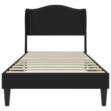 Bed Frame with Headboard Black 90 x 190 cm Faux Leather 42027868